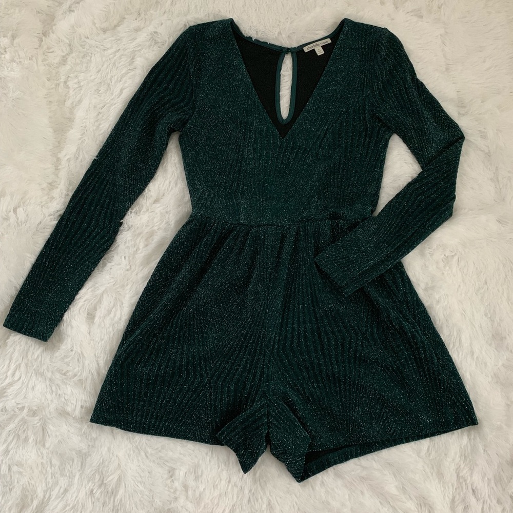 Charlotte Russe Emerald Green Romper
